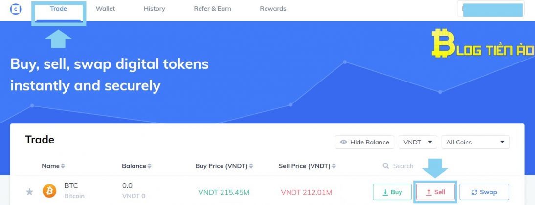 chon ban btc tren san coinhako