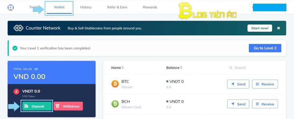 nap vnd de mua ban bitcoin tren coinhako