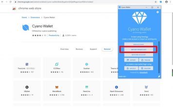import private key cyano wallet