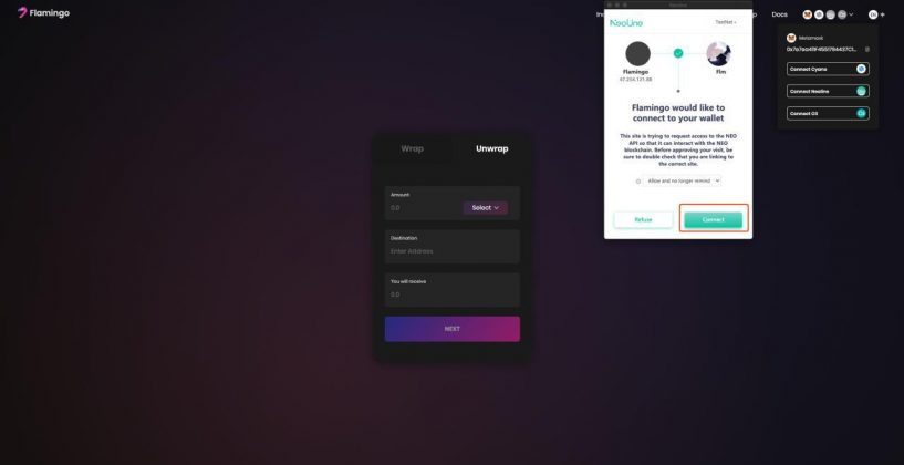 nhan nut connect de ket noi vi neoline