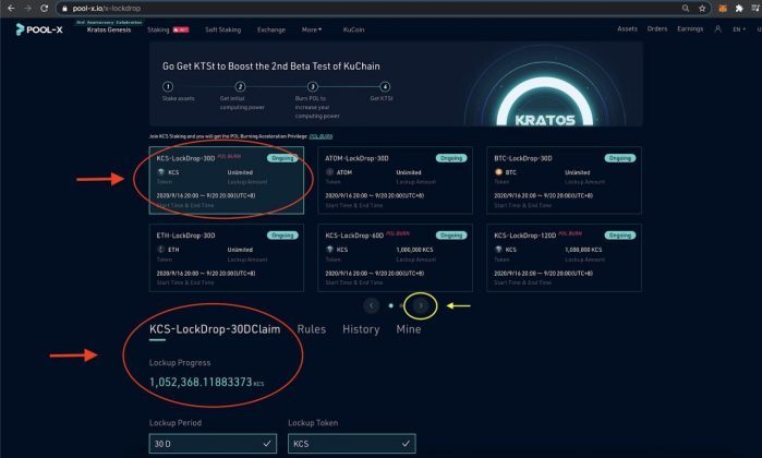 thao tac tham gia khoa coin staking lockdrop
