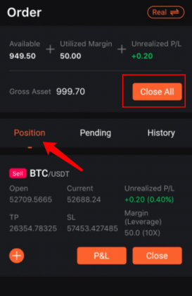 close position