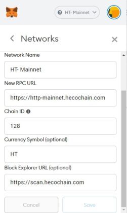 add huobi eco chain vao metamask 1