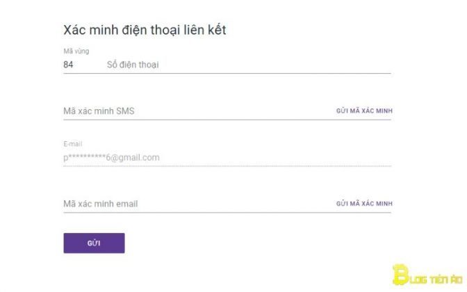 nhap so dien thoai va xac thuc