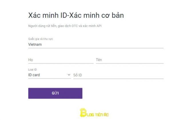 nhap thong tin id de xac minh