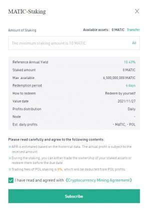 staking matic kucoin
