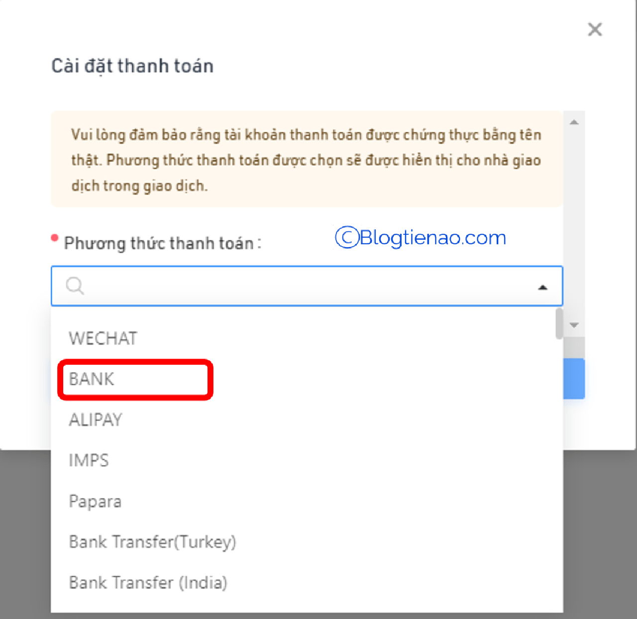 chon bank tren kucoin p2p