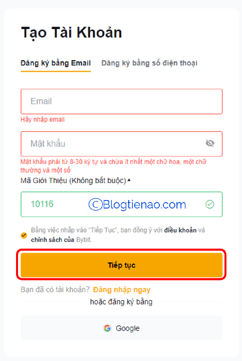 copy trade bybit dien mail mat khau