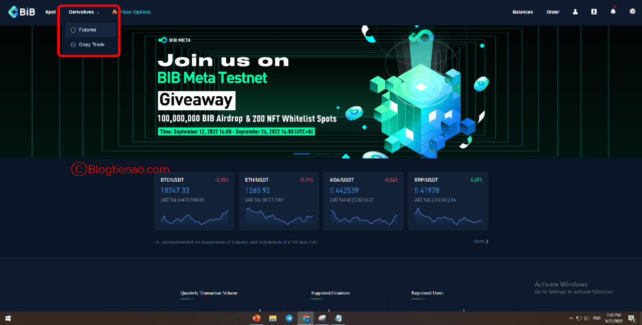 Sàn BIB Exchange là gì? Hướng dẫn đăng ký sàn và sử dụng token BIB - dantradecoin 27 futures bib
