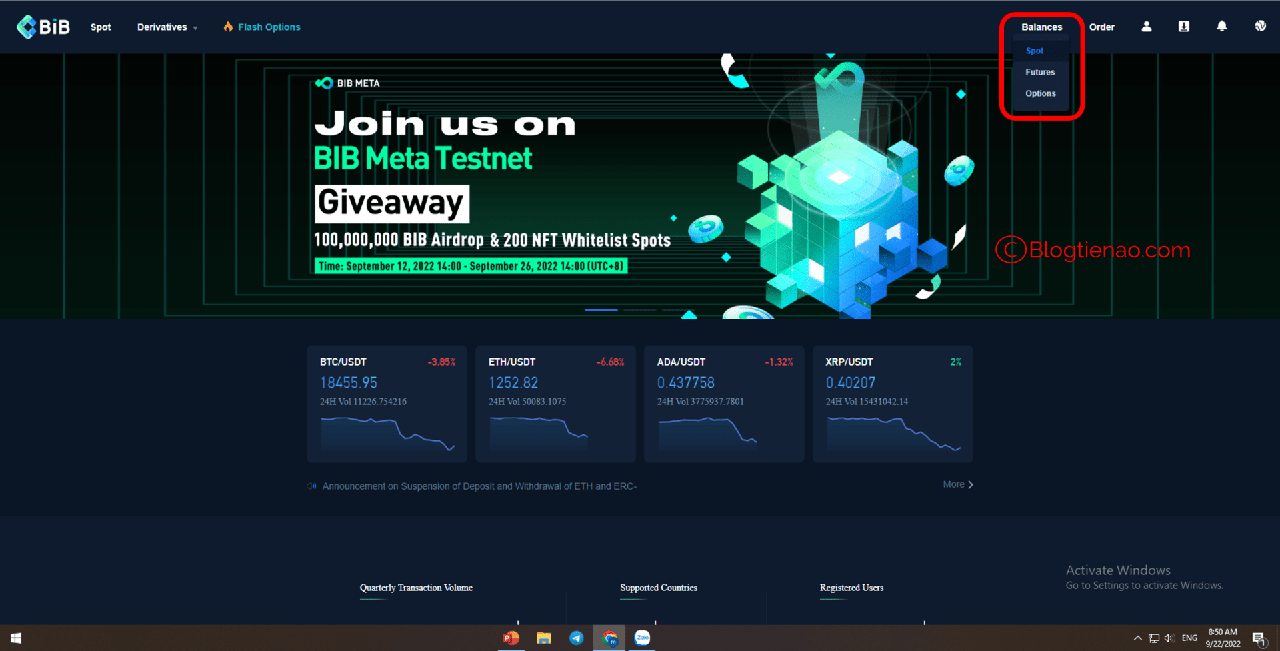 Sàn BIB Exchange là gì? Hướng dẫn đăng ký sàn và sử dụng token BIB - dantradecoin 17 nap tien san bib
