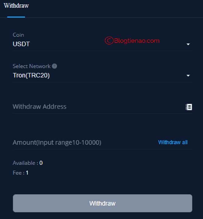 Sàn BIB Exchange là gì? Hướng dẫn đăng ký sàn và sử dụng token BIB - dantradecoin 22 rut tien bib 01