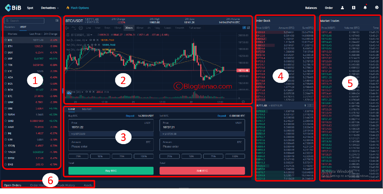 Sàn BIB Exchange là gì? Hướng dẫn đăng ký sàn và sử dụng token BIB - dantradecoin 25 trade san bib spot 01