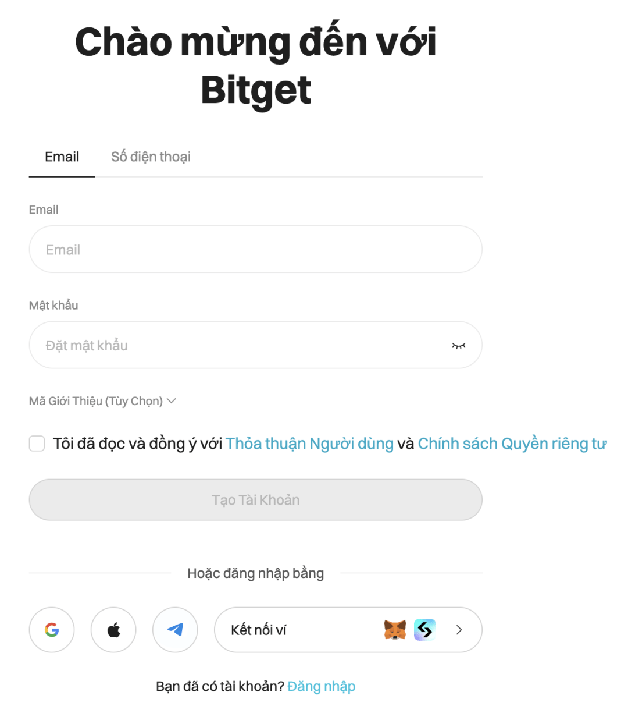 bitget dang ky