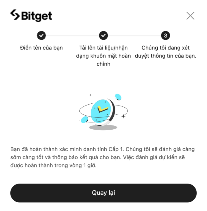 xac minh bitget hoan tat