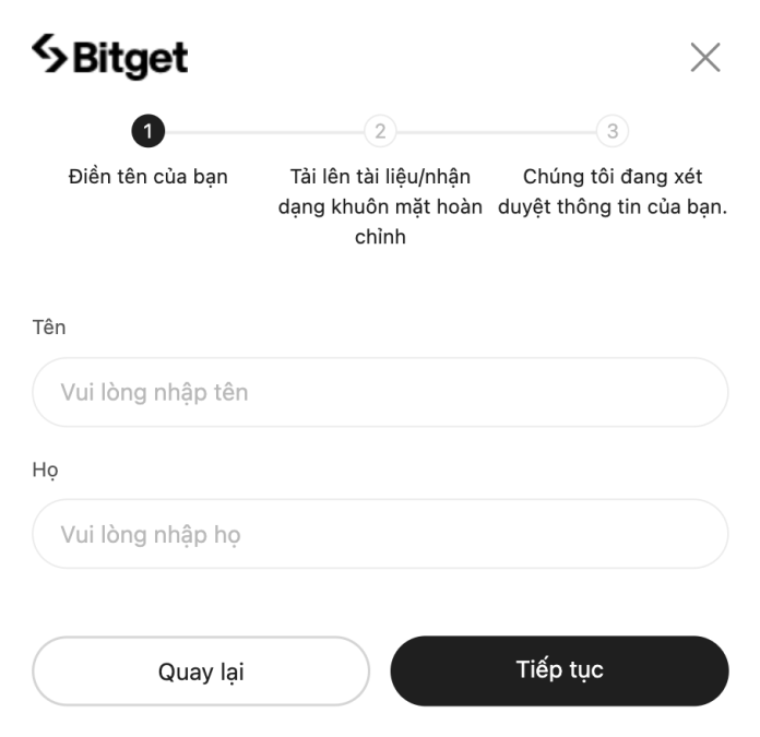 xac minh tren bitget 2