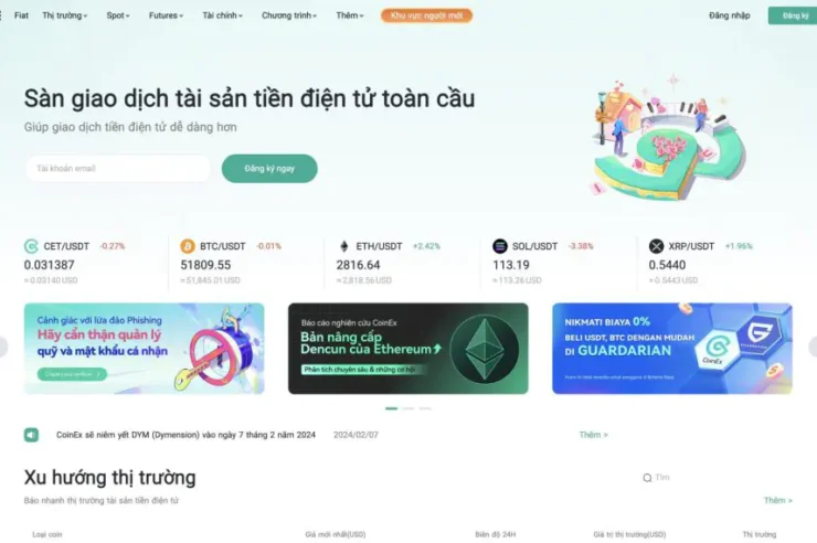 Hướng dẫn đăng k&yacute; t&agrave;i khoản CoinEx từ A đến Z- dantradecoin